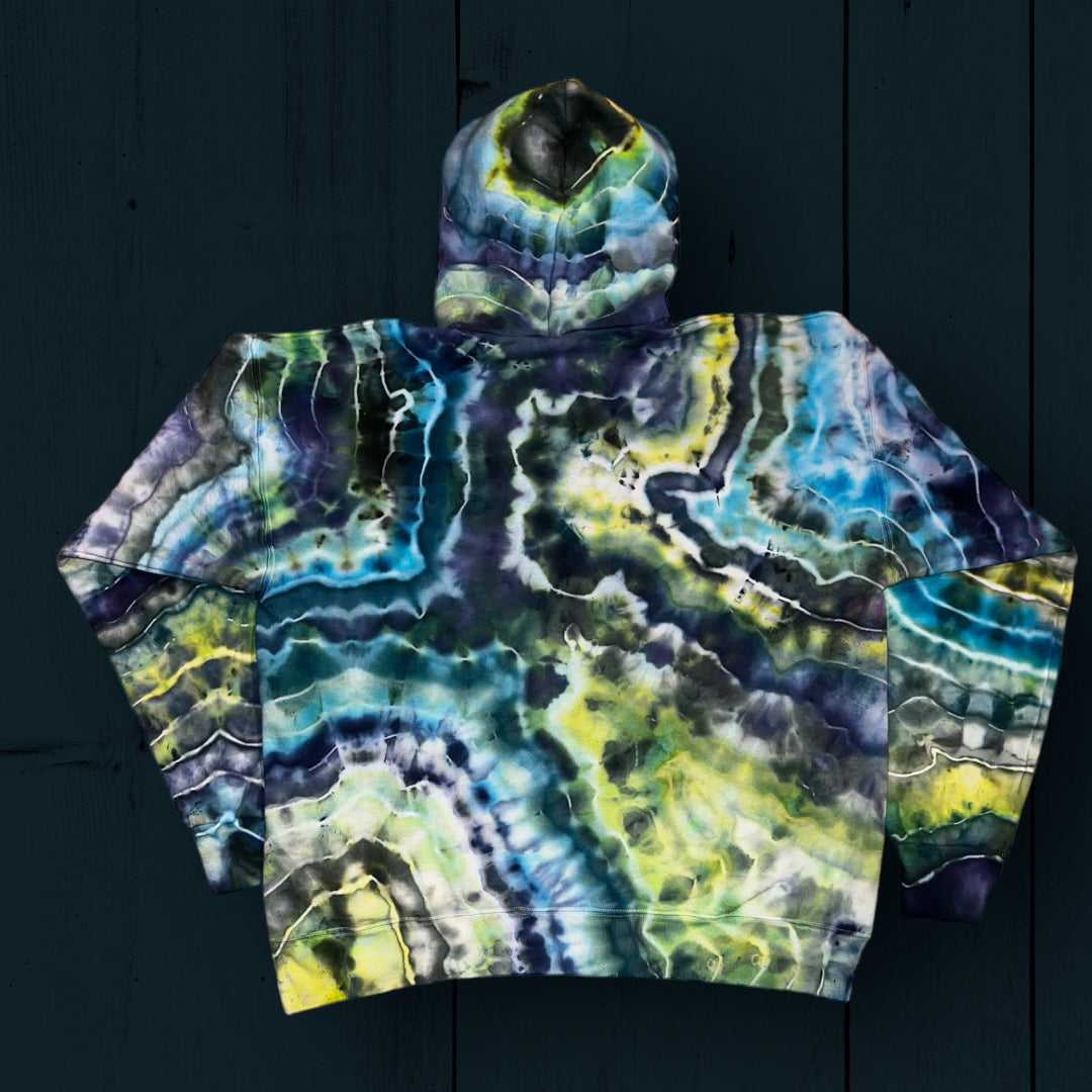 Large Ice Dyed Geode Hoodie