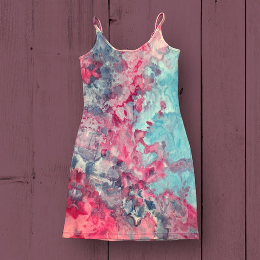 “Water Lily” Ice Dyed Mini Dress